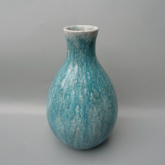 Marcello Fantoni Ceramic Vase, Fantoni Pottery Vase, Blue Marcello Fantoni Ceramic Vase, Fantoni Pottery Vase, Blue