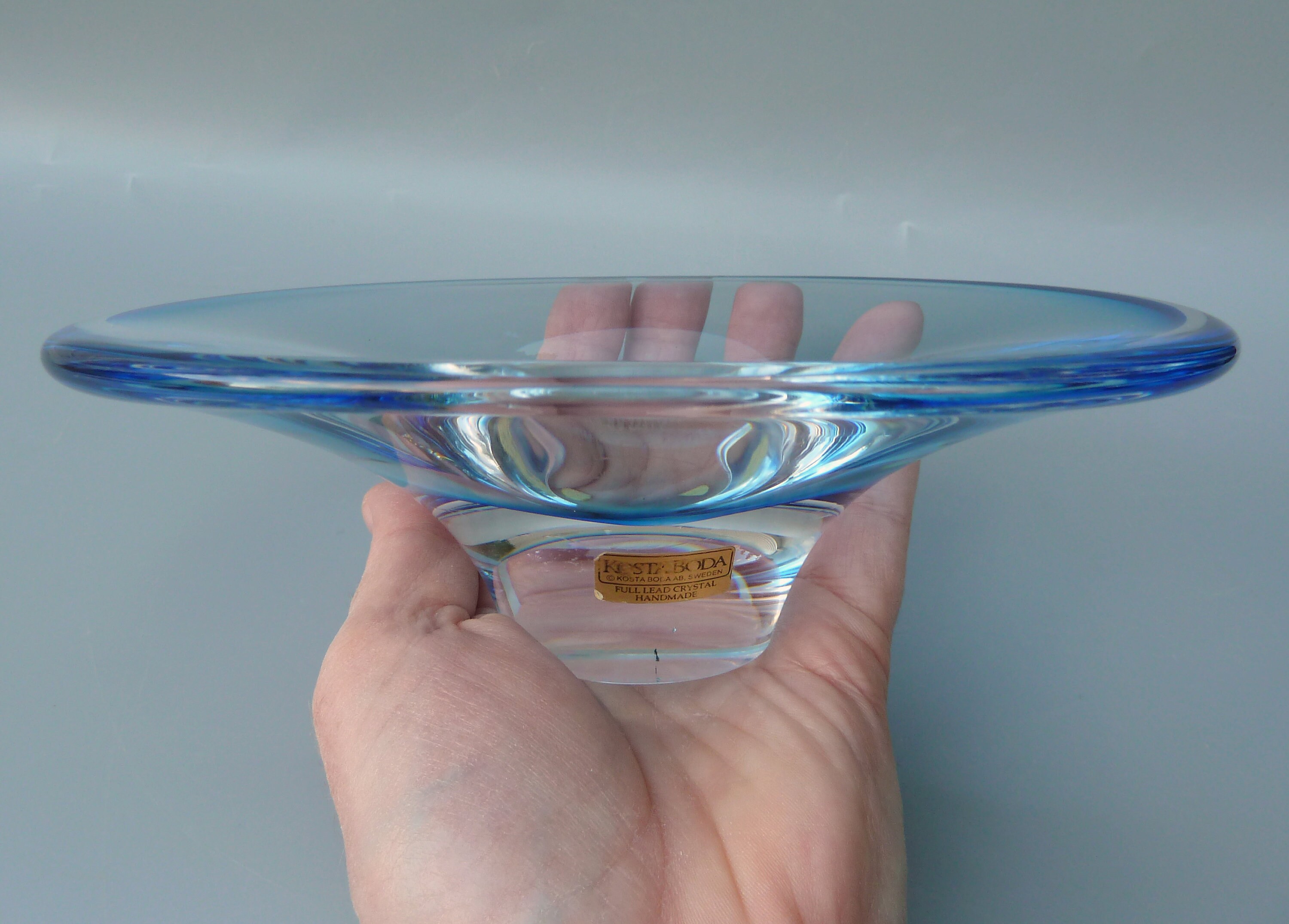 Kosta Boda Sapphire Tazza Plate, Kosta Boda Atelje Goran Warff