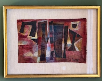 Yargo De Lucca Original Oil Painting, De Lucca Abstraction, Midcentury Modern Painting, Modernist Oil On Canvas,Midcentury Abstract Painting