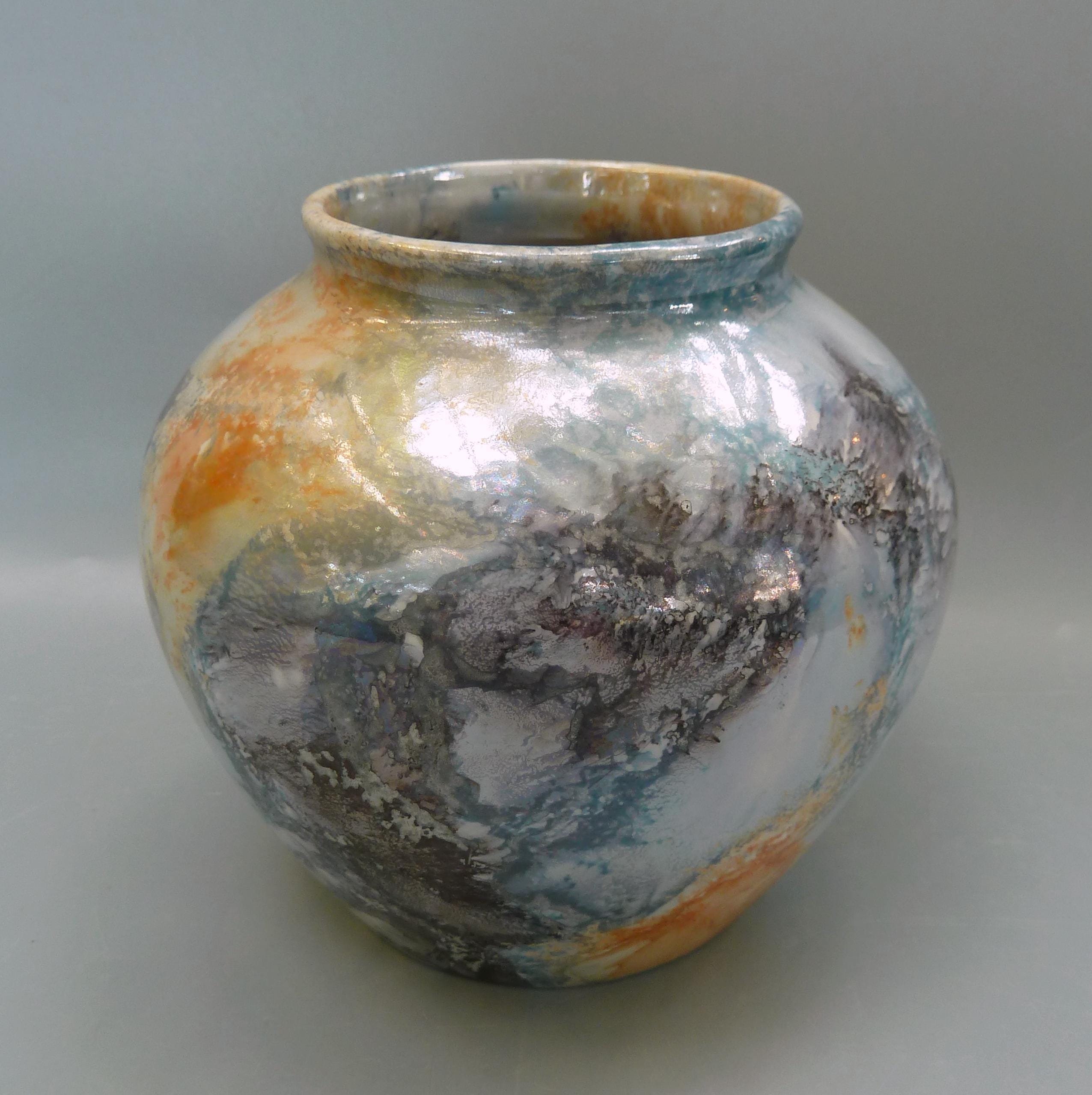 Old Arabia アラビア Marble Luster vase 花瓶 Vintage Arabia Suomi Finlandia Marbled Lustre Vase #130