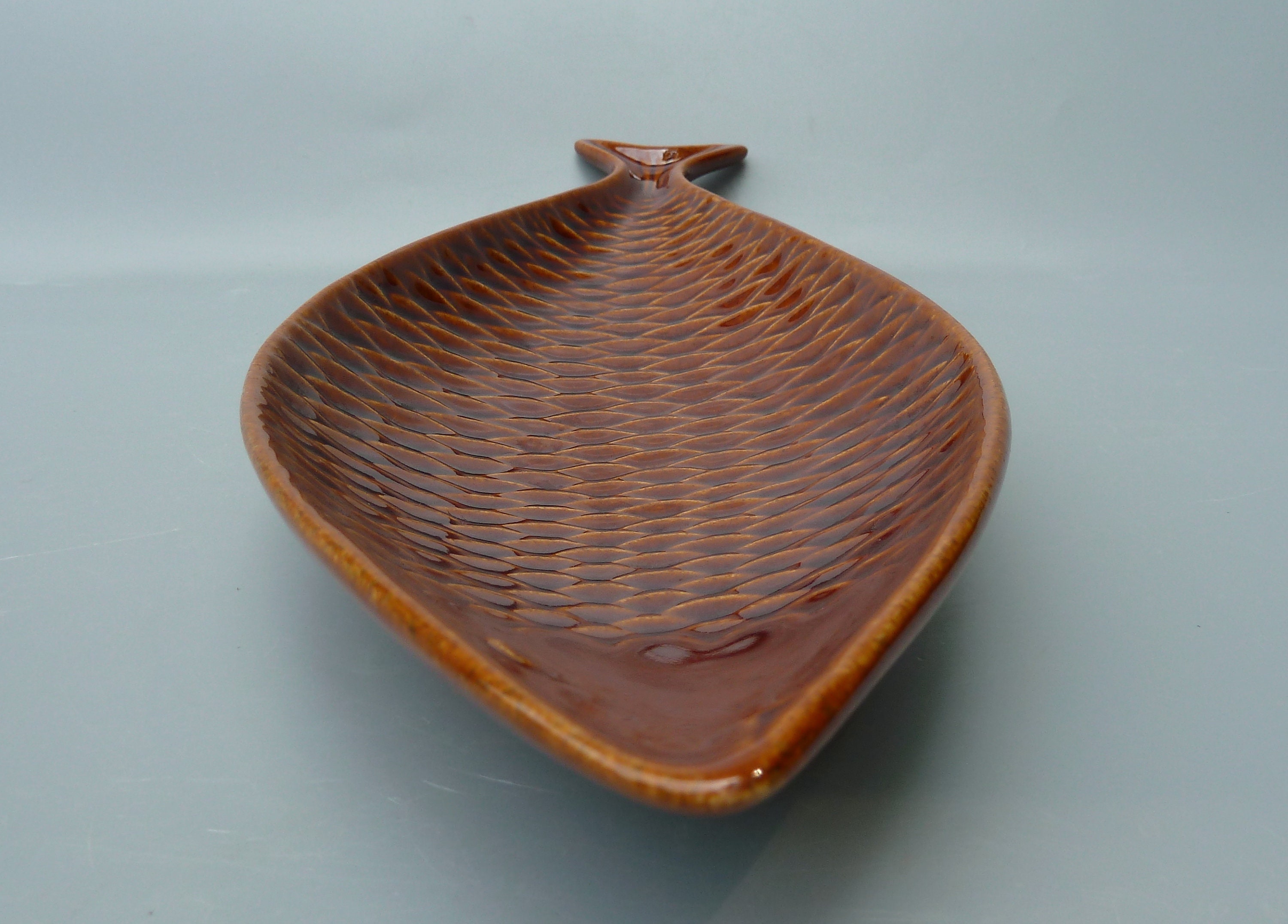 Gustavsberg Stig Lindberg Fladen Fish Dish Vintage Pottery