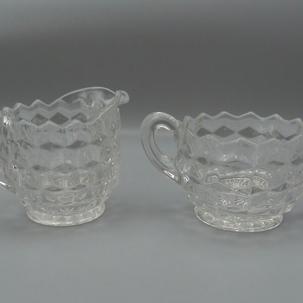 Fostoria Creamer and Sugar Etsy