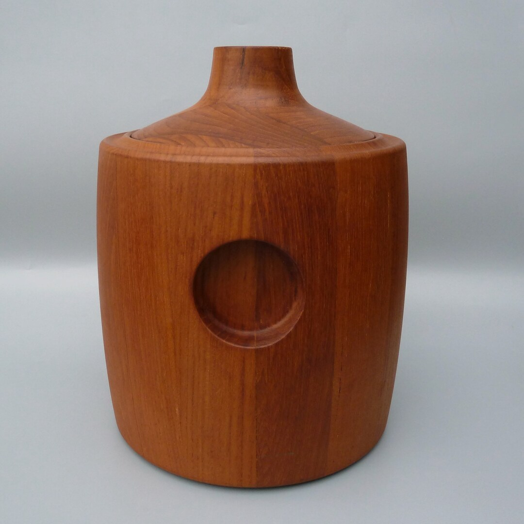 Jensen Teak Ice Bucket, Danish Teak Ice Bucket, Henning Koppel Ice Bucket, Mid Century
