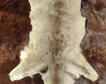 Roebuck Deer Skin Roe Deer Skin Hide Fur Soft Area Rug Carpet Fluffy Natural Real Chair Pad Seat Cushion