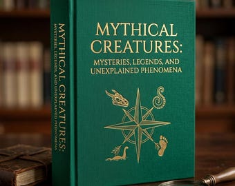 Libro de Criaturas Míticas / Guía de Leyendas Fantásticas / Libro Electrónico de Criaturas Paranormales / Mitología de Dragones y Unicornios / Descarga Digital de Folclore