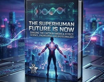 Libro Tras los pasos del Capitán América / Guía científica sobre superhombres / Libro electrónico sobre el futuro de la biotecnología / Libro sobre mejora humana / Descarga digital