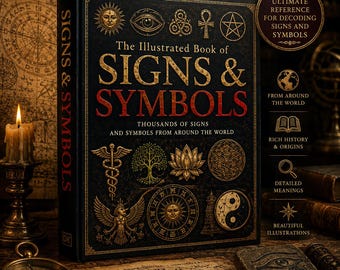 The Illustrated Book of Signs and Symbols | Ancient Mysticism Mythology Sacred Symbols | Occult Religion Alchemy Guide | Digital Download