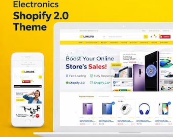 Elektronik Shopilly Theme | Limupa Gadget Mobile & Tech Store Vorlage | Responsives Shopify 2.0 E-Kommerz Theme