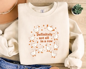 Camiseta de pato divertida PNG / Definitivamente no todos en fila PNG / Diseño humorístico de pato lindo / Sublimación DTF DTG Png / Descarga digital