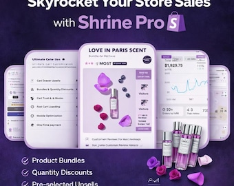 Tema de Shopify de alta conversión / Diseño Shrine Pro enfocado en la conversión / Sin aplicaciones mensuales / Tema potenciador de ventas