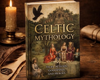 Resumen de la mitología celta en formato ebook / Dioses, diosas, héroes y leyendas / Guía de folclore irlandés y galés / Libro de mitología fantástica en PDF / Descarga digital