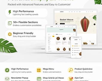 Handgefertigtes Shopify Theme | Louis Schmuck Keramik und Wohndekor Geschäft | Craft Möbel Responsive Shopify 2.0 Vorlage