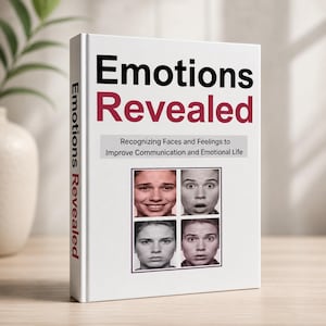 May include: A white hardcover book titled Emotions Revealed: Recognizing Faces and Feelings to Improve Communication and Emotional Life. The cover features four black and white photographs of human faces displaying different emotional expressions.