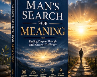 Man's Search for Meaning PDF Book | Purpose & Resilience eBook | Personal Growth Digital Download | Psychology Philosophy Guide