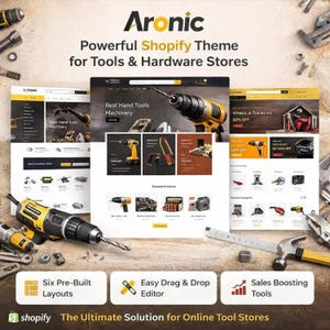 Hardware Store Shopify Theme | Tools & Construction Website Design | Aronic Industrial Shopify Theme