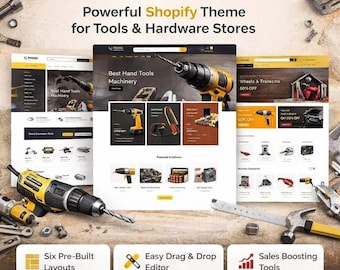 Hardware Store Shopify Theme | Tools & Construction Website Design | Aronic Industrial Shopify Theme