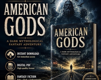 American Gods PDF Book | Dark Fantasy Ebook | Mythology Fiction Digital Download | Urban Fantasy Novel | Instant PDF Download