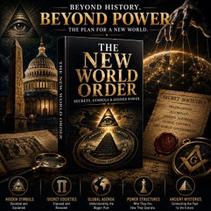 Digital PDF edition of The New World Order exploring secret societies, symbolism, historical connections, global influence, political power structures, and alternative perspectives on world affairs.