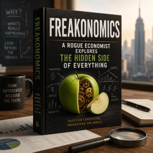 Freakonomics Book Summary | Economics & Human Behavior Guide | Hidden Incentives Digital Download | Data Analysis eBook | PDF Book