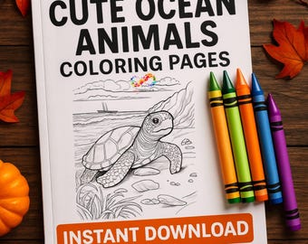101 páginas para colorear de animales marinos adorables más vendidas. Páginas para colorear para adultos y niños. Imprimibles. Descarga digital instantánea en PDF. Las más vendidas. Populares.