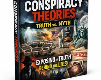 Conspiracy Theories Book | Truth vs Myth Guide | Government Secrets | Mystery Cases Explained | Digital Ebook Download