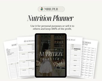 Nutrition Planner Printable PDF | Meal & Food Tracker | Healthy Eating Journal | Calorie Macro Log