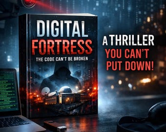 Digital Fortress Book | Cyber Thriller Ebook | Hacking & Encryption Story | Government Secrets Mystery | Digital Download