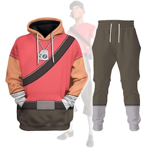 Scout Team Fortress 2 kostuum hoodie joggingbroek, Team Fortress-personages cosplay shirt, Jeremy Spy Tf2-sweatshirts, videogame fan cadeau