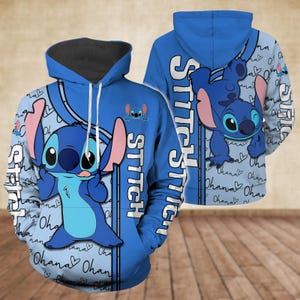 Sudadera con capucha de Stitch Ohana, camiseta adorable de Lilo y Stitch, camiseta de viaje a Disney, camiseta de Magic Kingdom, camiseta de vacaciones familiares, regalo para fans