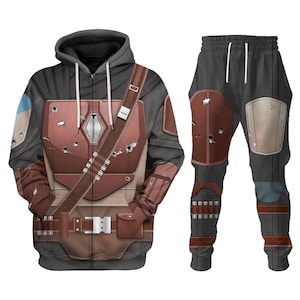 Mandalorian Cosplay Hoodie Joggers, Star Wars Costume Hoodie, Star Wars Characters Galaxy Edge's Hoodie Men, Movie Fan Merch Gifts