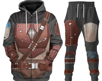 Mandalorian Cosplay Hoodie Joggers, Star Wars Costume Hoodie, Star Wars Characters Galaxy Edge's Hoodie Men, Movie Fan Merch Gifts
