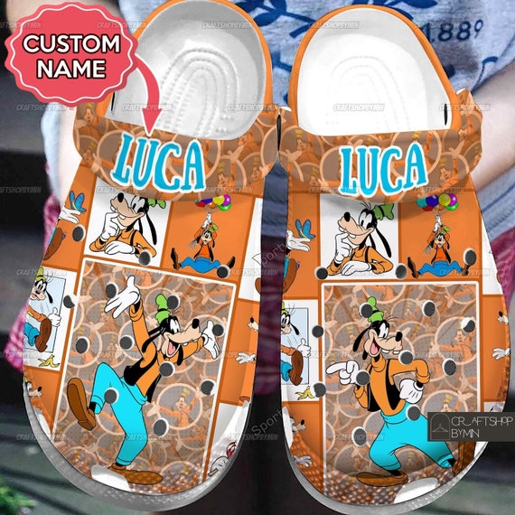 Custom Name Goofy Shoes Goofy Sandals Disney Goofy Shoes Goofy Summer Shoes Mens Sandals Shoes for Women Birthday Gift Etsy