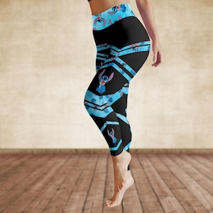 Stitch legging, schattige cartoon yogabroek, lilo en stitch workout legging, Magic Kingdom-merchandise, reislegging Disney Girls, cadeau voor haar