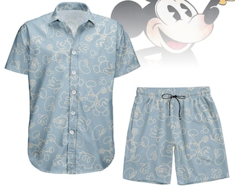 Disney Mickey Button Shirt, Mickey Mouse Shirt And Shorts, Cute Disney Cartoon Shirt Women, Disney Vacation Shirt, Magic Kingdom Shirt