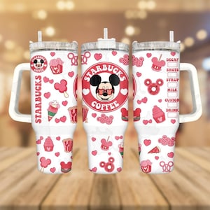 Disney Mickey Tumbler, Cute Mickey Tumbler 40oz, Mickey Coffee Tumbler, Stainless Steel Tumbler, Valentine Disney Tumbler Cup