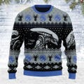 Christmas Alien Xenomorph Ugly Sweater, Alien 1979 Sweater, 90s Horror Movie Sweater, Alien Series Merch Shirt, Alien Xmas Gift product logo