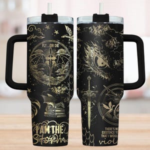 Basgiath War College Tumbler 40oz, Fourth Wing Insulated Tumbler, Bookish Dragon Rider Tumbler, Violet Sorrengail Coffee Cup