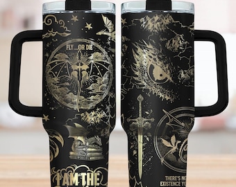 Basgiath War College Tumbler 40oz, Fourth Wing Insulated Tumbler, Bookish Dragon Rider Tumbler, Violet Sorrengail Coffee Cup