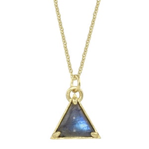 Labradorite Triangle Necklace - sterling silver or vermeil | Stone Love Collection