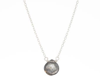 Dainty labradorite sterling silver necklace