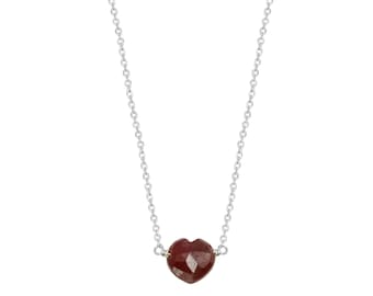 LAST ONE Ruby tiny heart necklace - Tiny hearts collection