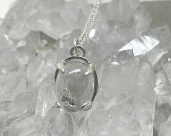 Stone in Stone Quartz Necklace - sterling silver | Aislinn Collection