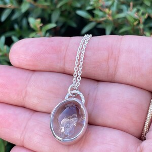 Kano Enhydro Quartz Necklace sterling silver Aislinn Collection image 3