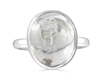 Enhydro quartz sterling silver ring - choose your stone