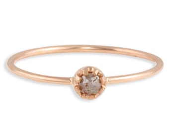 Rosecut diamond gold stacking ring - 14k gold | Fine Collection