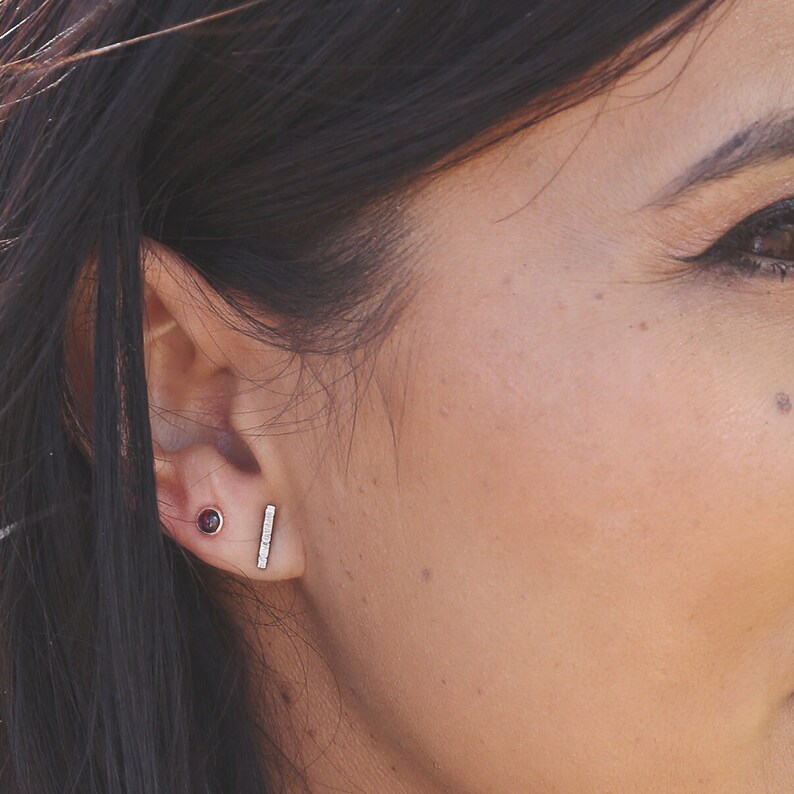 Black onyx stud earrings image 5