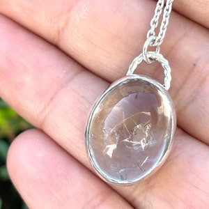 Collana Kallan Enhydro Quartz con 2 bolle - argento sterling