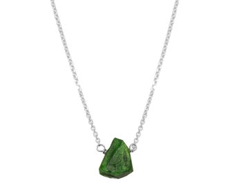 Little Rock Chrome Diopside 14K sterling silver necklace