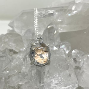 Pyrite in Quartz Necklace sterling silver Aislinn Collection image 2