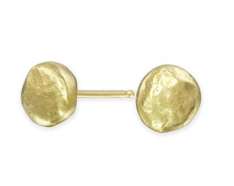 Golden pebble studs- gold vermeil or 14K gold